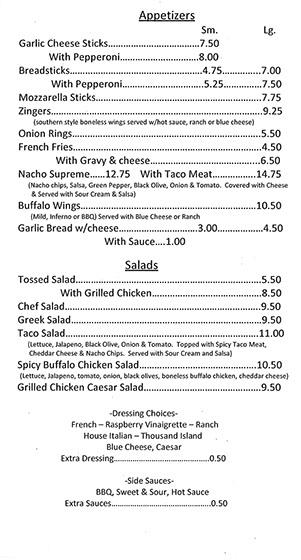 Pat's Pizza Menu image 3
